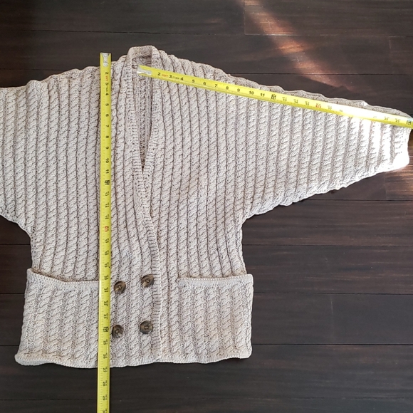 🔥HP🔥HANDCRAFTED Cardigan/Blazer Jacket, Tan, SZ S, - Picture 9 of 13